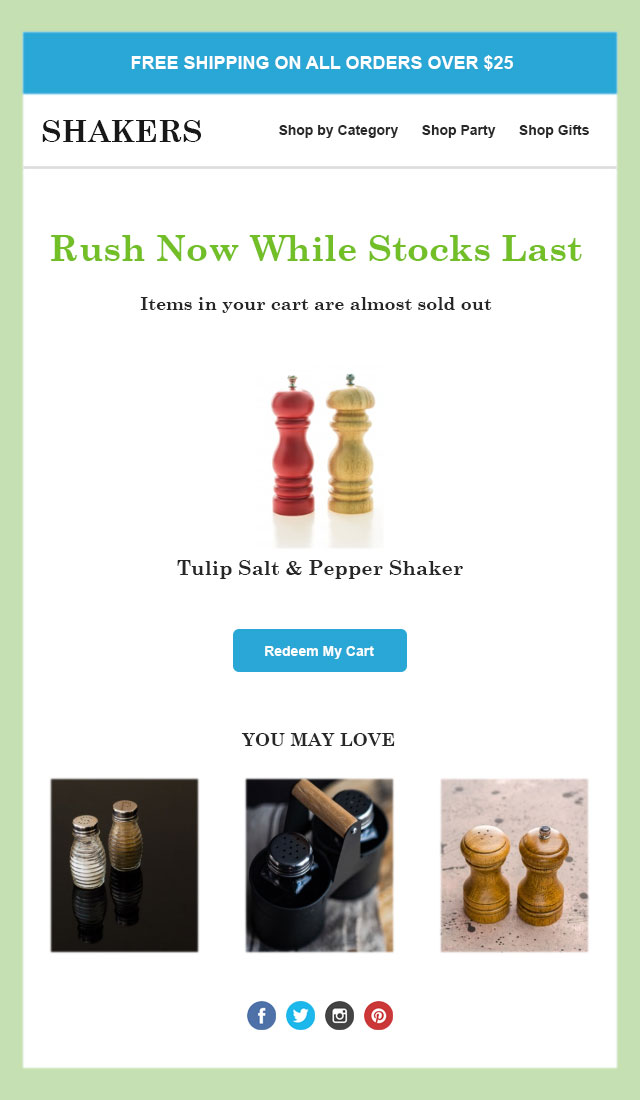 Limited Time Deal Reminder Template_cart recovery email template