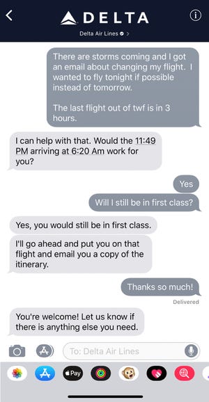 Delta_two way texting