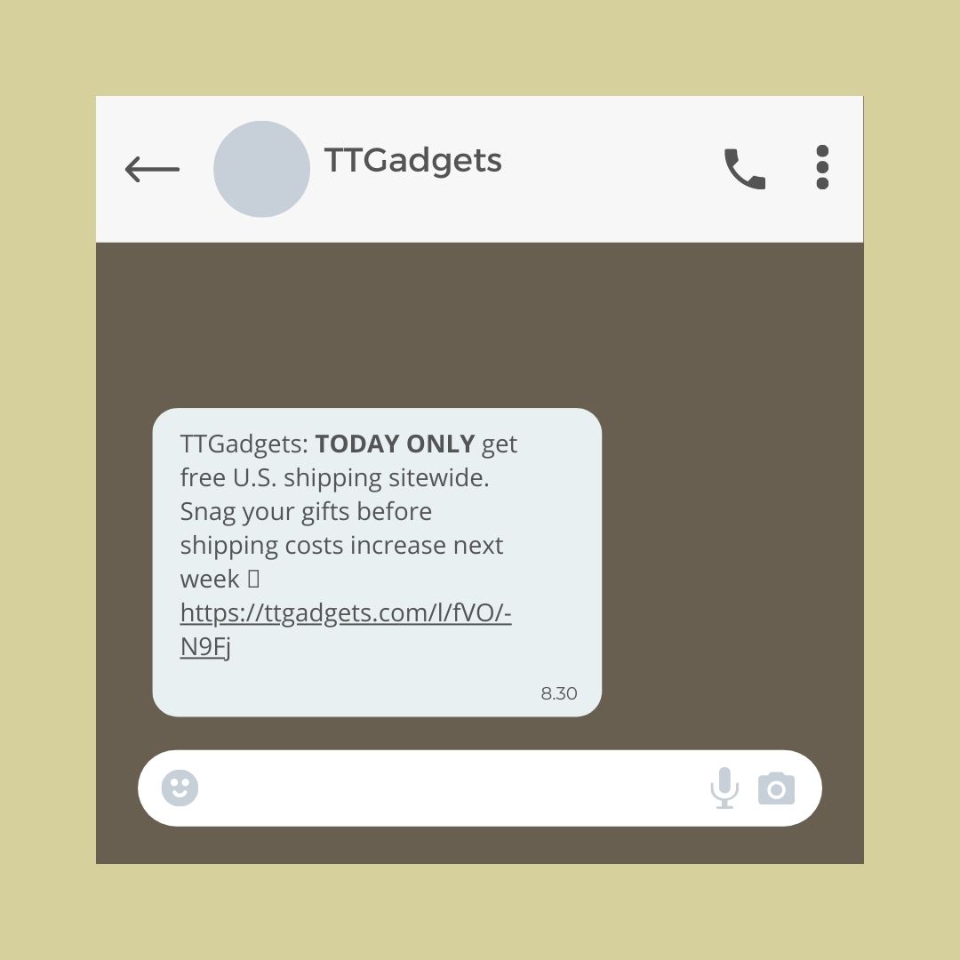 SMS Marketing Examples_Time-sensitive special deals