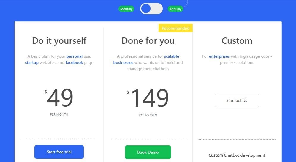 Botsify Pricing_best ecommerce chatbot platforms