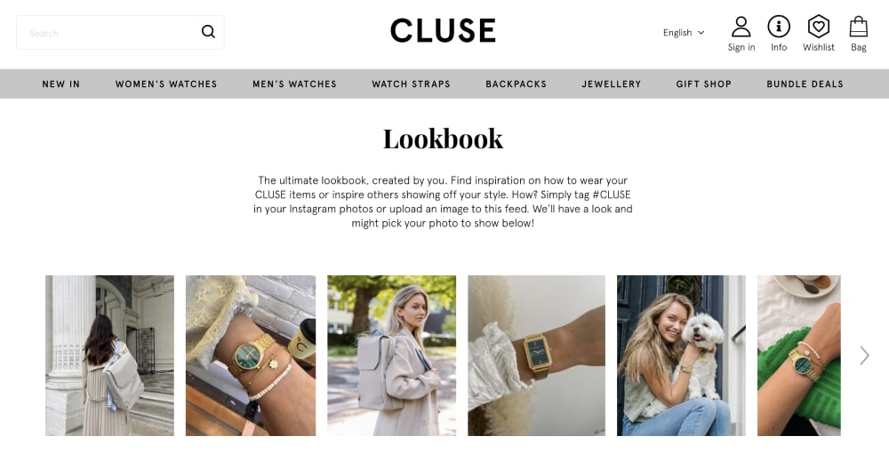 ecommerce personalisation_Cluse UGC