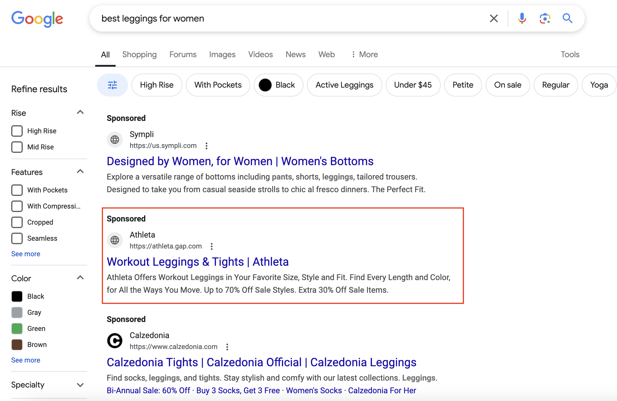 DTC Ecommerce Conversion Funnel Examples_google search results