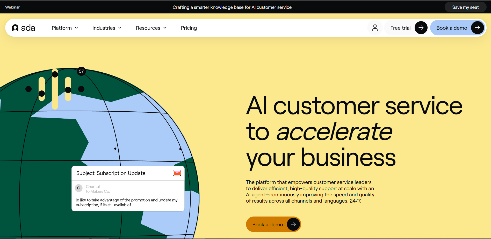 conversational ai for ecommerce_Ada