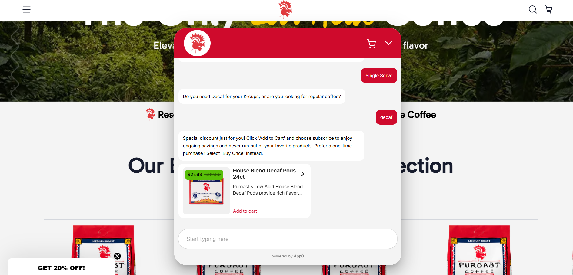 Product recommendation quiz_Puroast Coffee