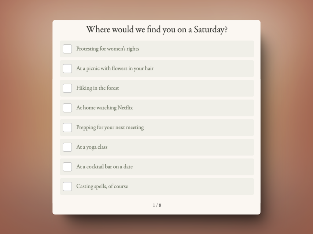 Product Recommendation Quiz_Common era Goddess Quiz