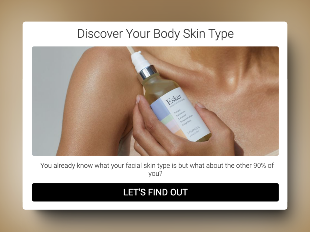 Product Recommendation Quiz_Esker beauty skin type quiz cover
