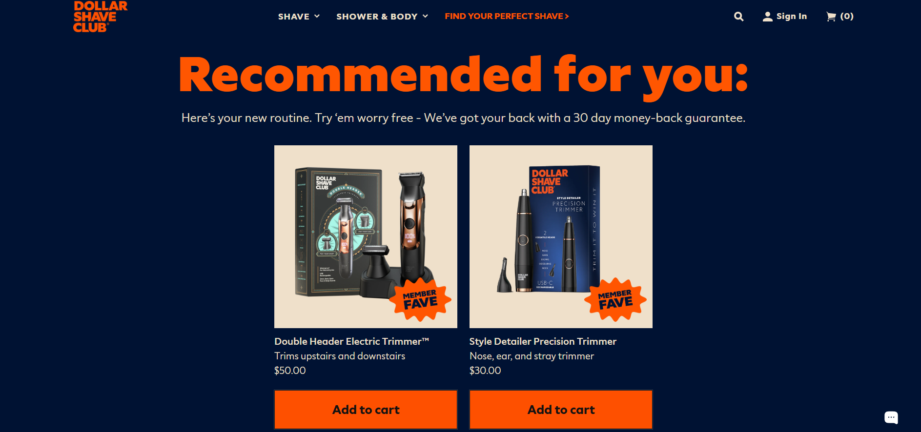 Product Recommendaton Quiz_Dollar Shave Club