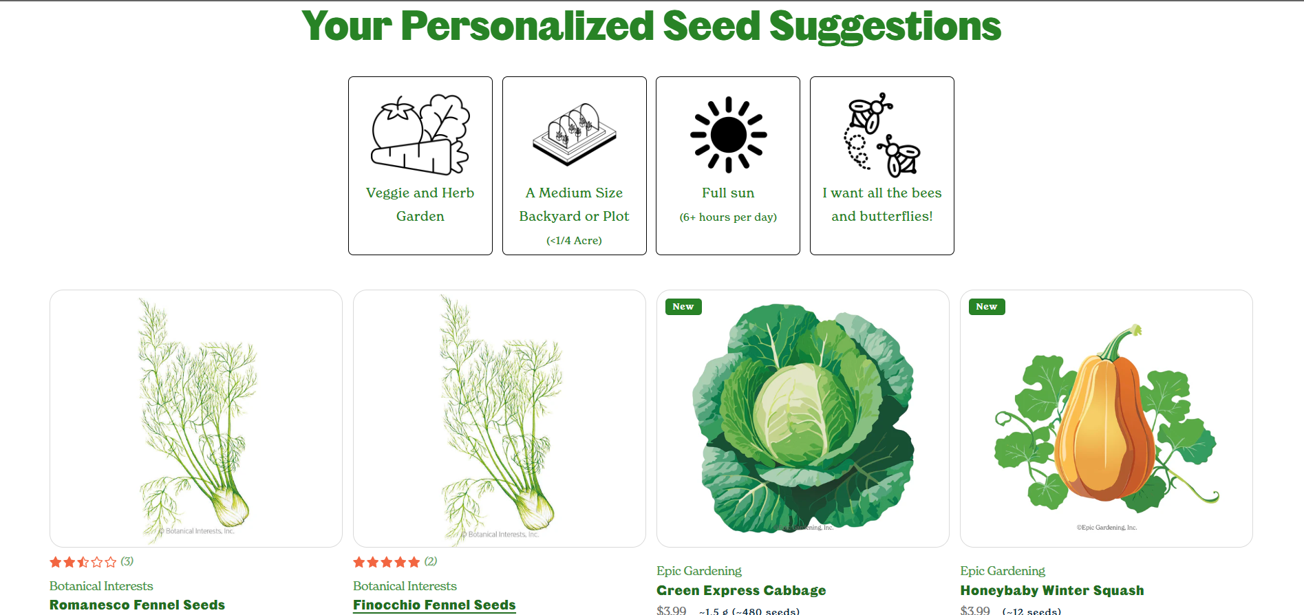 Product Recommendation Quiz_Epic Gardening