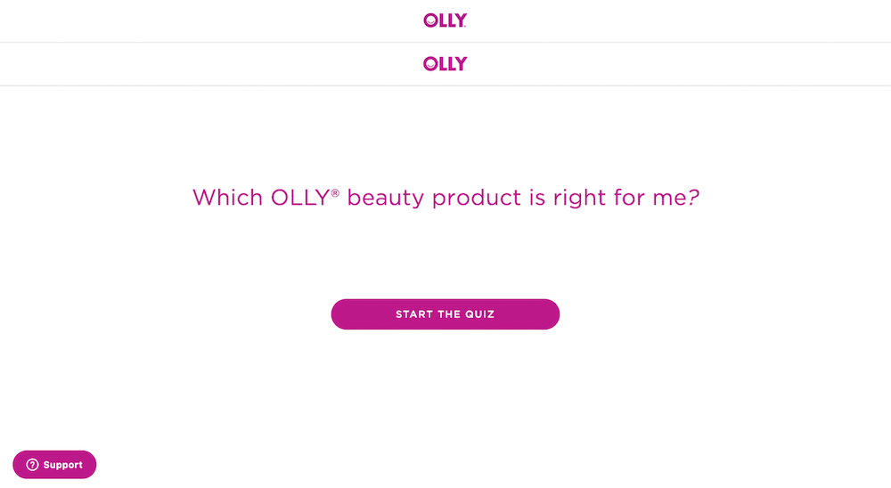 Shopify Product Quiz Examples: Olly