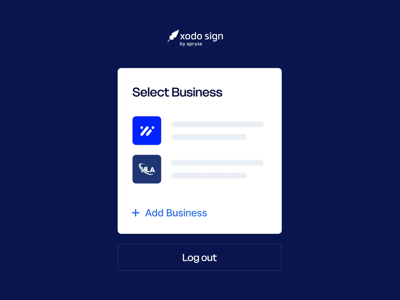Manage and send contracts as different businesses
