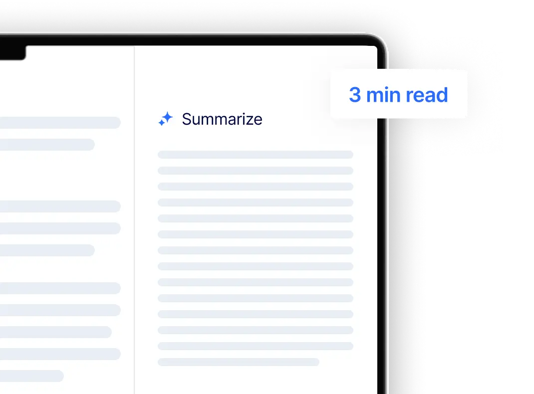 Fast AI-powered summarizations for multi-page documents