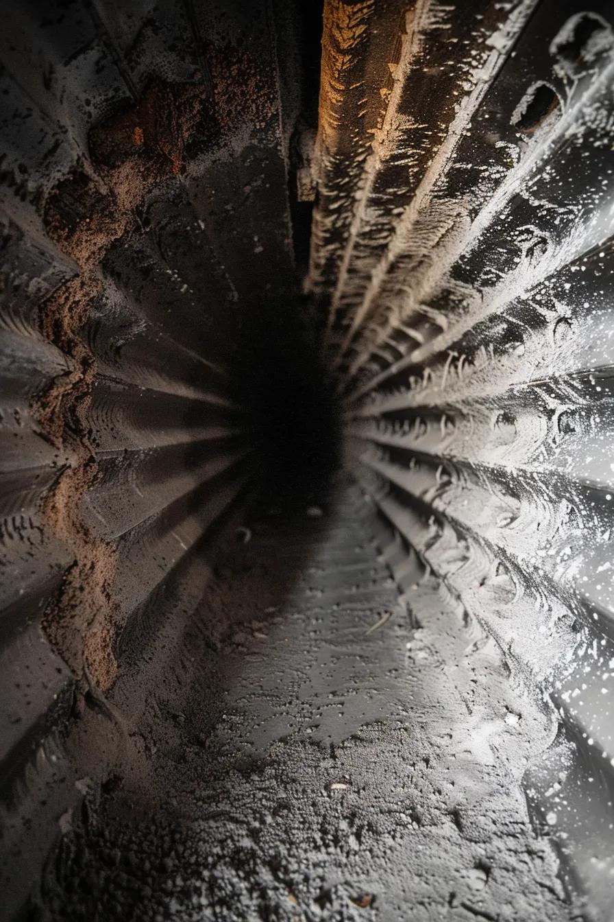 A visual comparison of dirty and clean air ducts, illustrating the benefits for HVAC efficiency