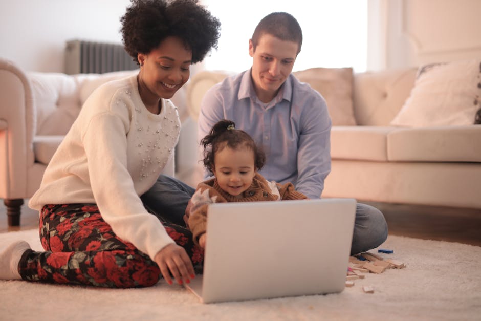 a happy family in a warm, comfortable home - certified heating technician in pittsburgh, pa