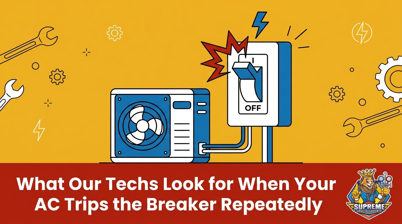 What Our Techs Look for When Your AC Trips the Breaker Repeatedly