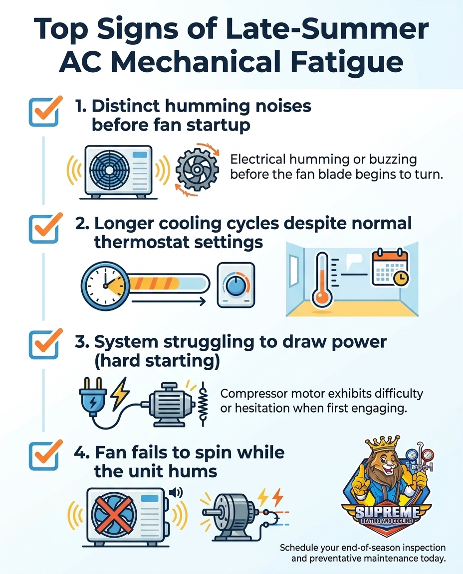 Top Signs of Late-Summer AC Mechanical Fatigue
