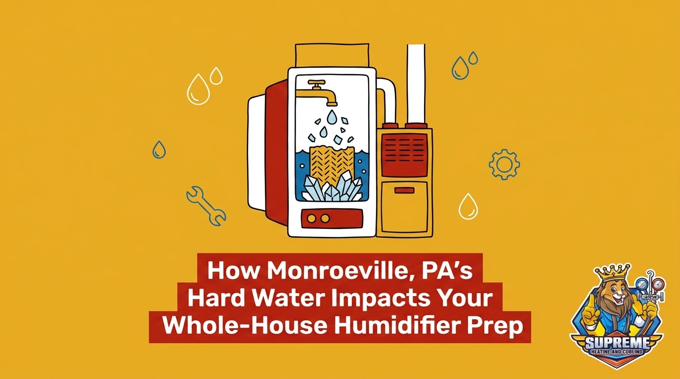 How Monroeville’s Hard Water Impacts Your Whole-House Humidifier Prep