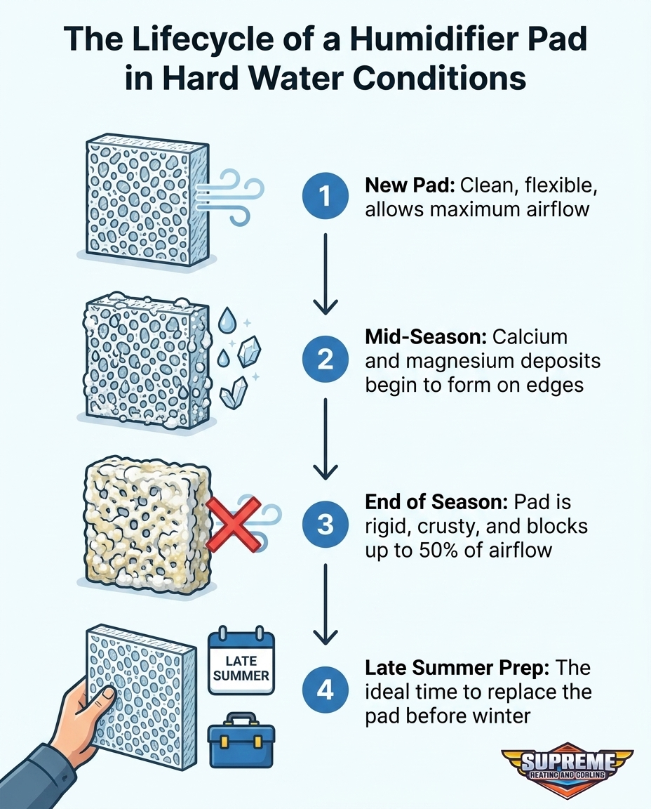 The Lifecycle of a Humidifier Pad in Hard Water Conditions