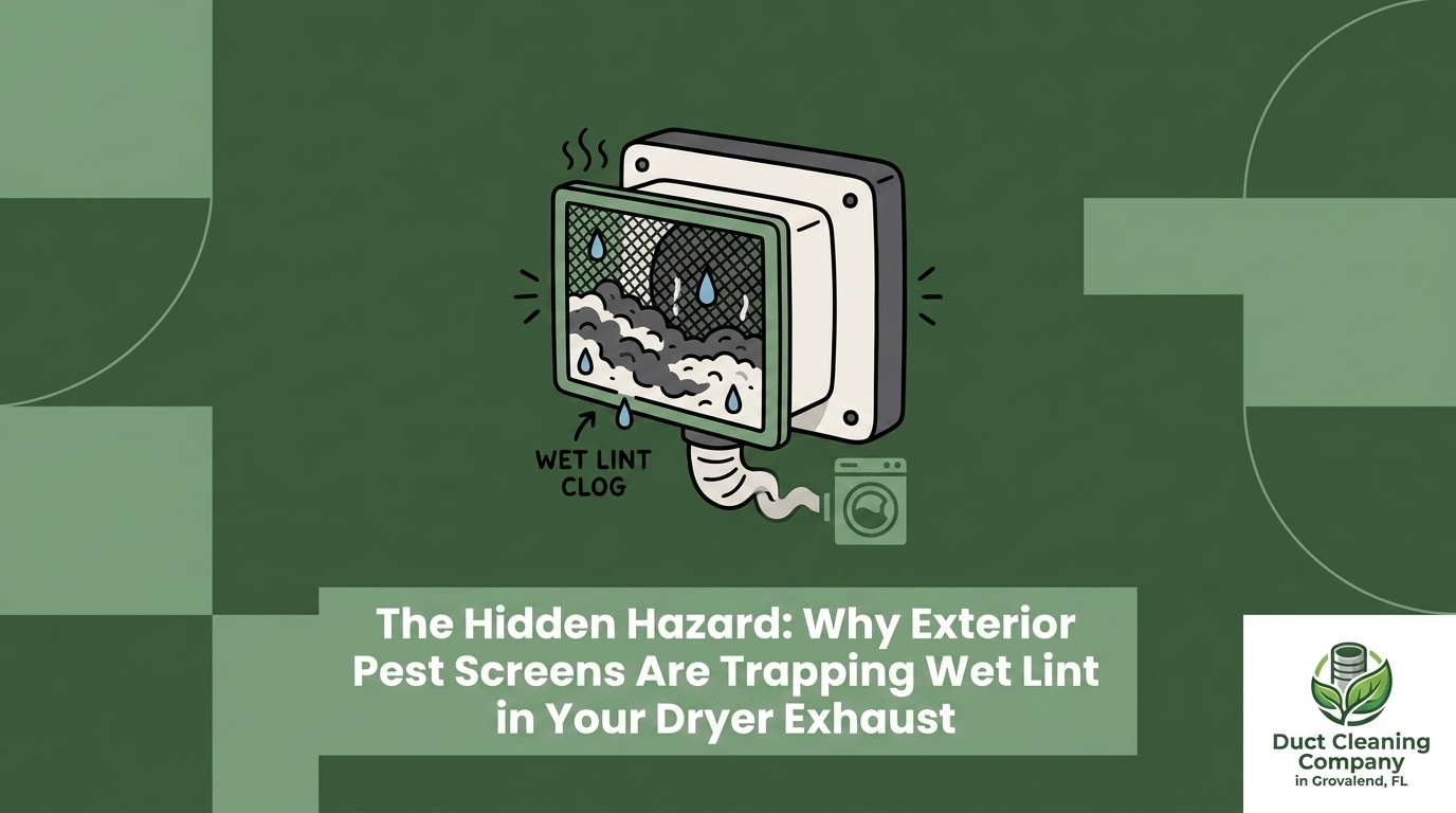 Why Exterior Pest Screens Are Trapping Wet Lint in Your Dryer Exhaust