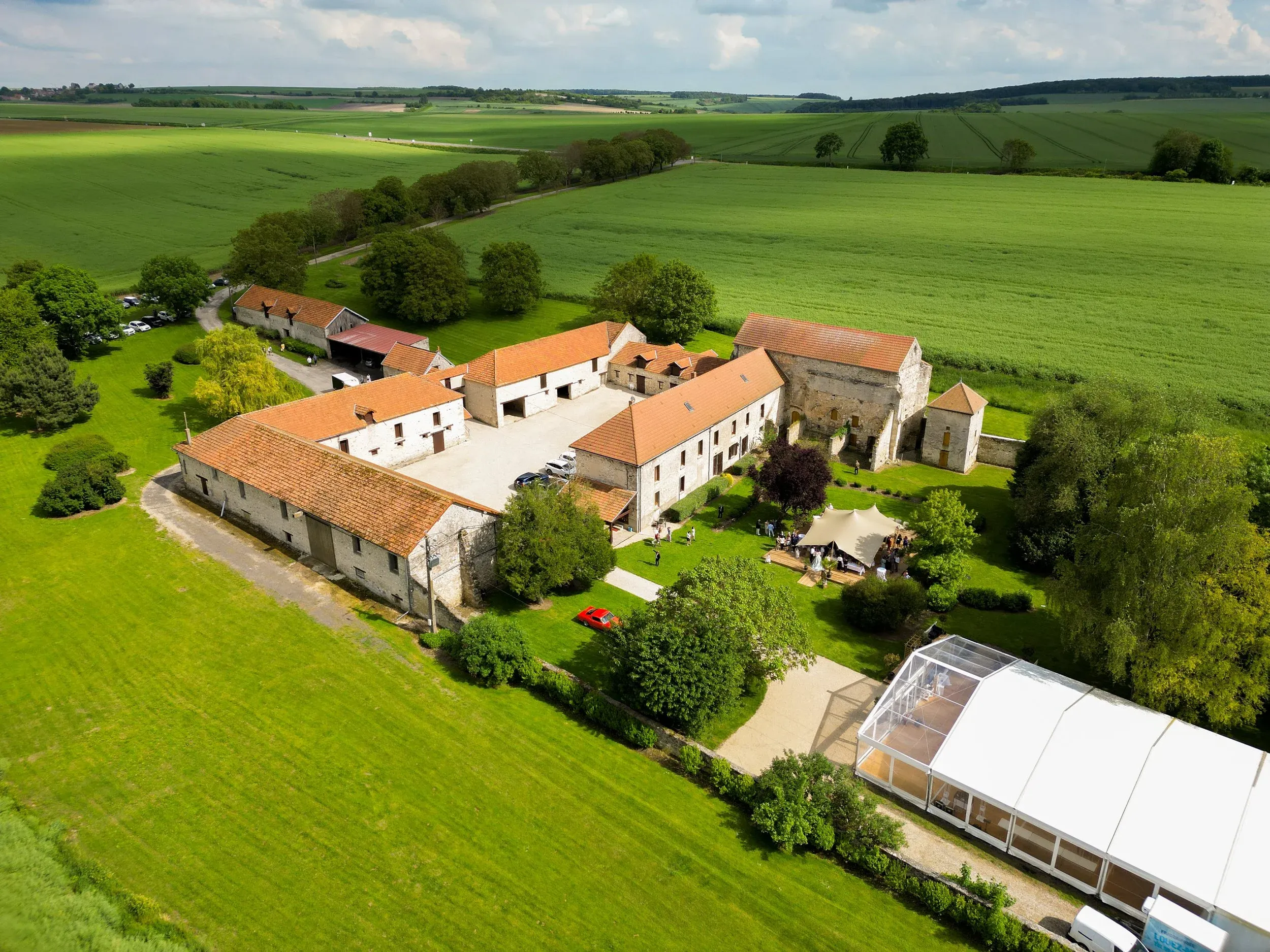 Mariage V&P photographe Reims wedding photography drone vue aérienne