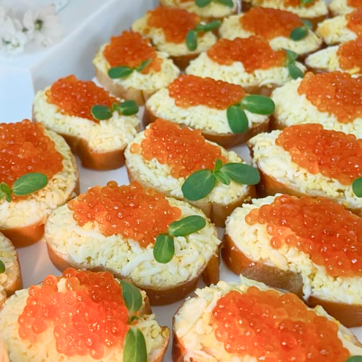 Red Caviar Canape