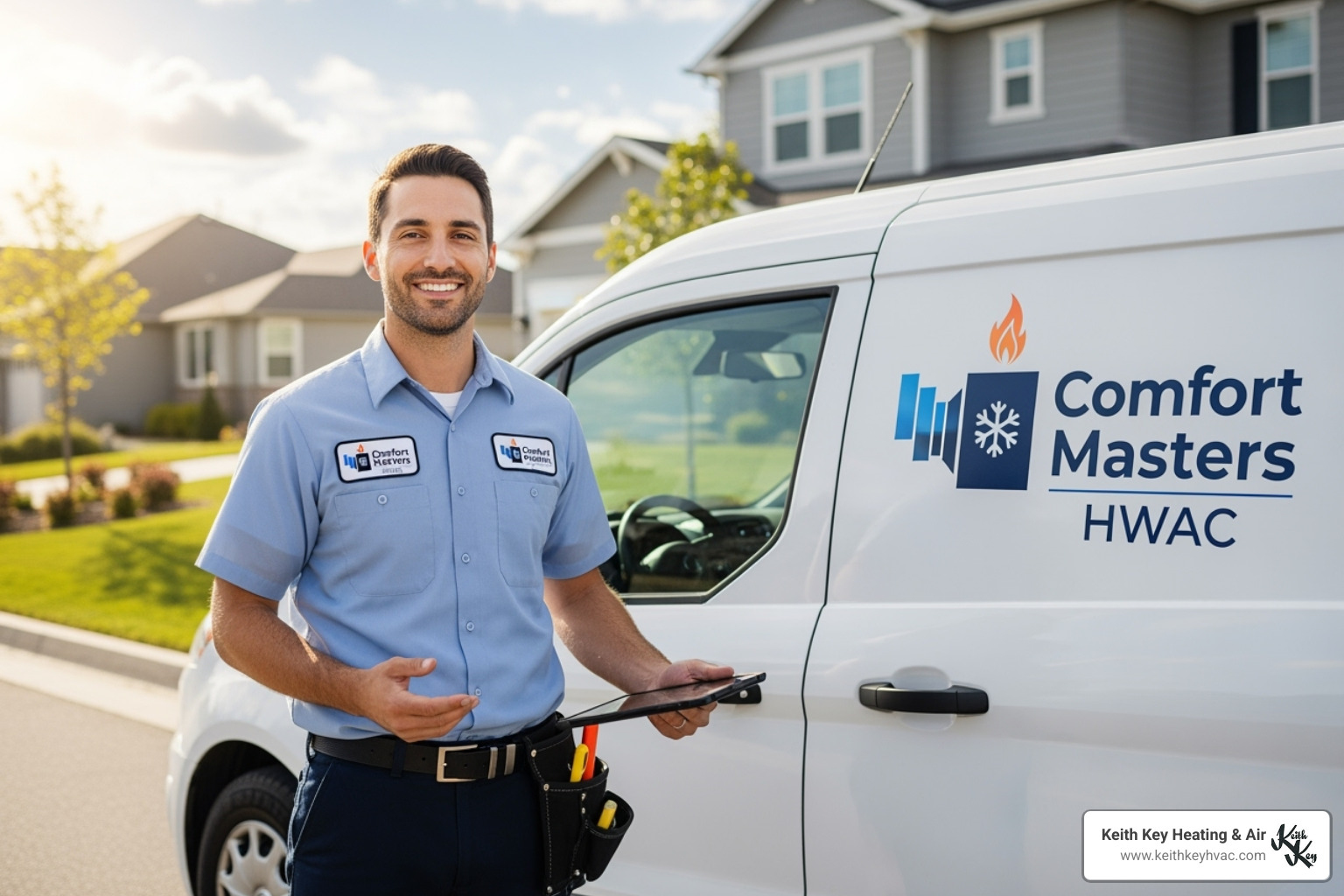 friendly technician with a service van - fast furnace repair crawfordville