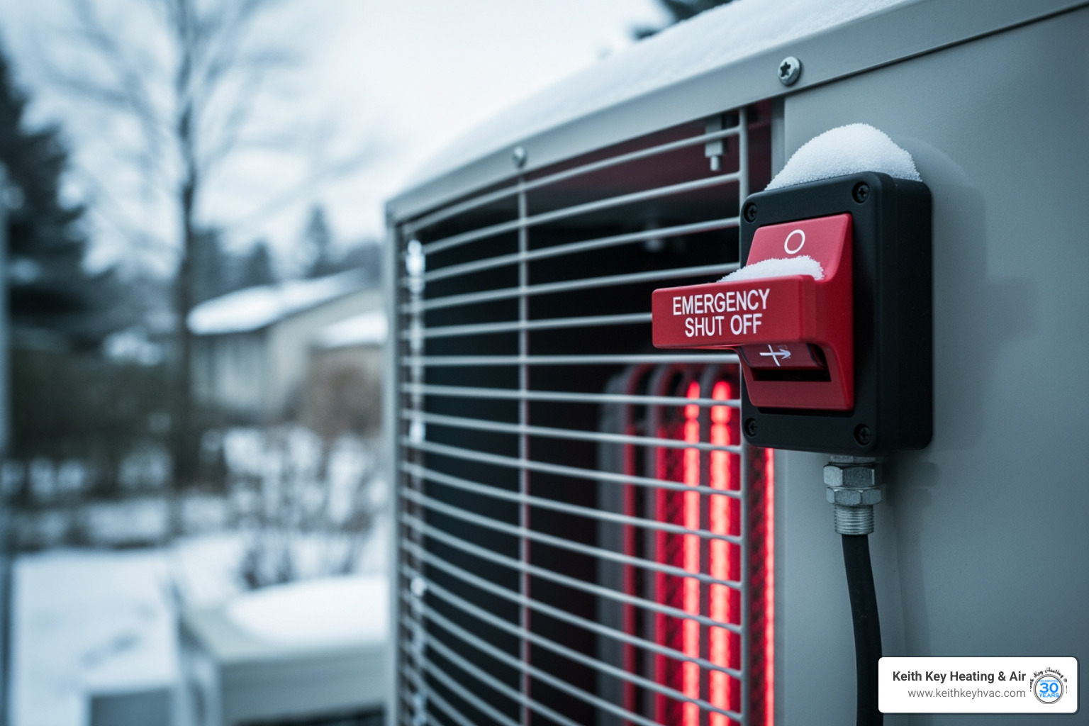 infographic showing heat pump in normal mode with auxiliary heat supplementing versus emergency heat mode with heat pump bypassed completely, including temperature triggers and cost comparison - heat pump emergency heat
