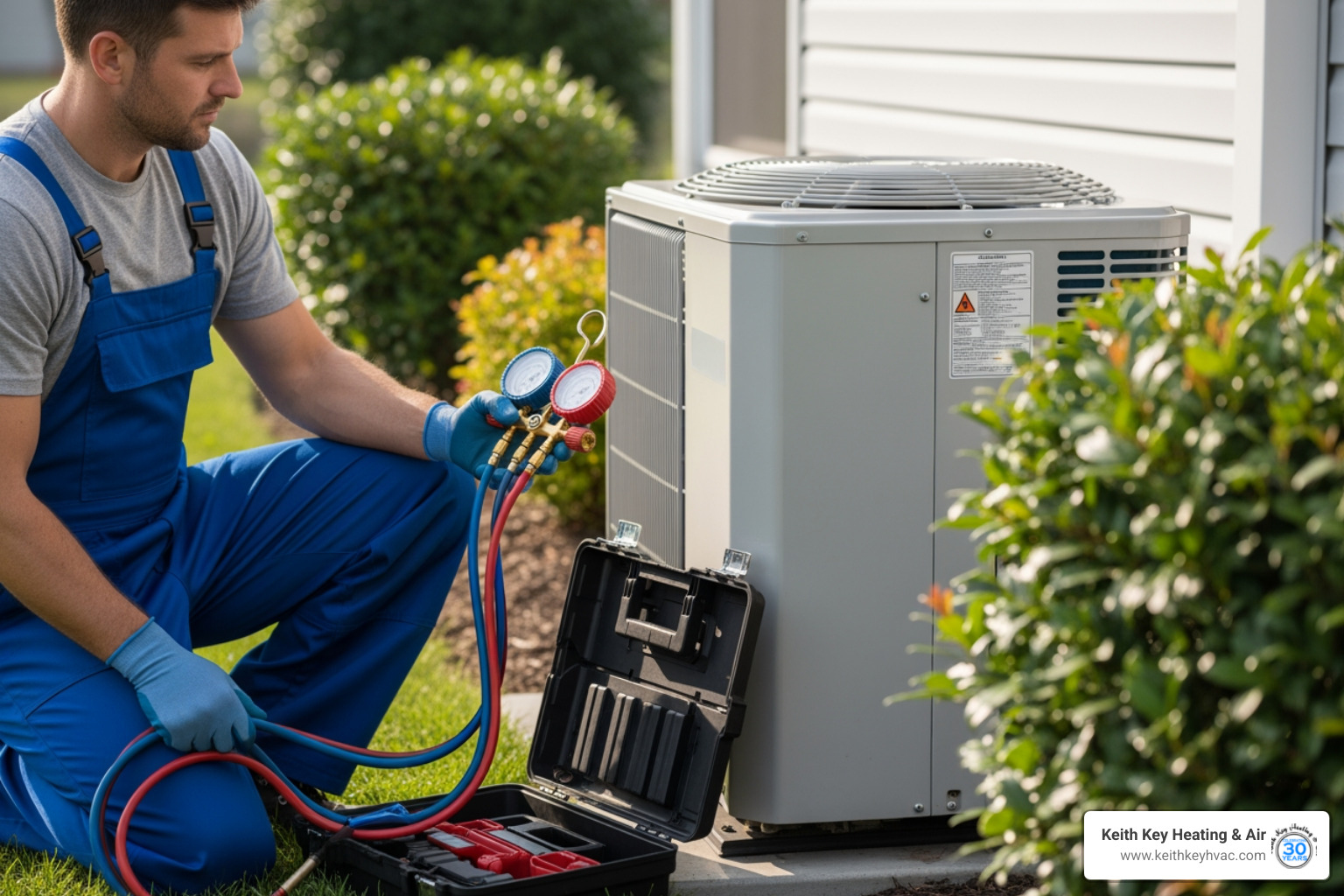 Infographic showing the five essential heat pump services: Annual preventative maintenance with coil cleaning and refrigerant checks, diagnostic troubleshooting for common issues like leaks and electrical failures, component repairs including compressor and fan motor replacement, professional installation with proper sizing using Manual J formula, and replacement consultation based on system age and the 50% repair cost rule - heat pump service