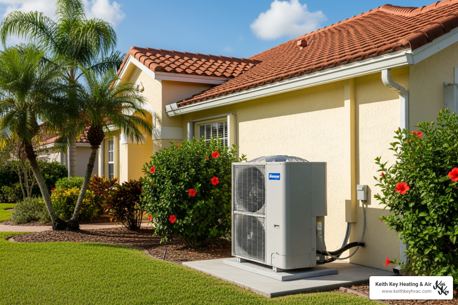 Infographic showing how a heat pump moves heat in summer and winter, with arrows indicating heat transfer direction, SEER2 rating callout, and energy savings percentages for cooling and heating - high efficiency heat pump systems wakulla county