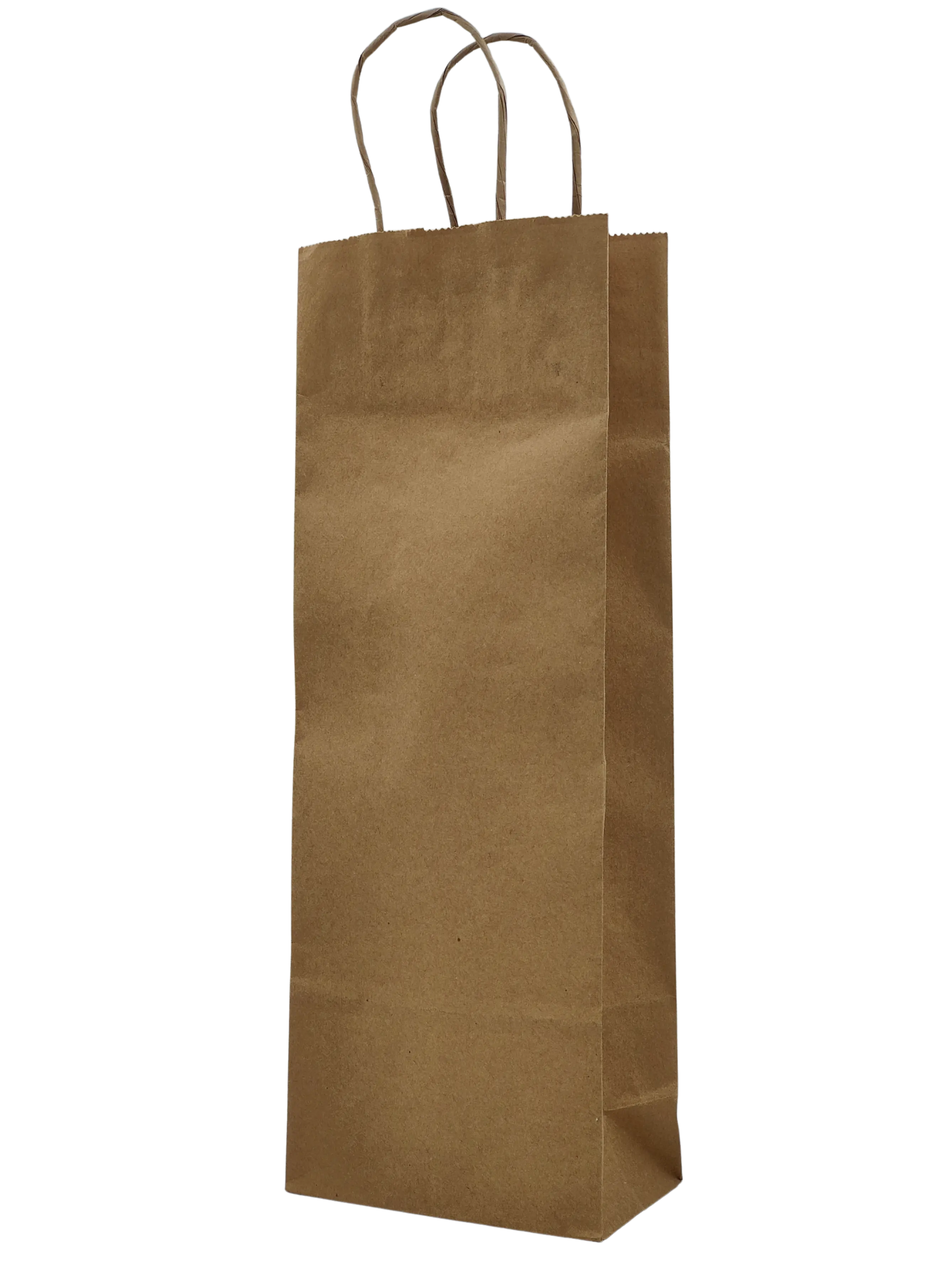 Sac kraft lisse écru 1 bouteille