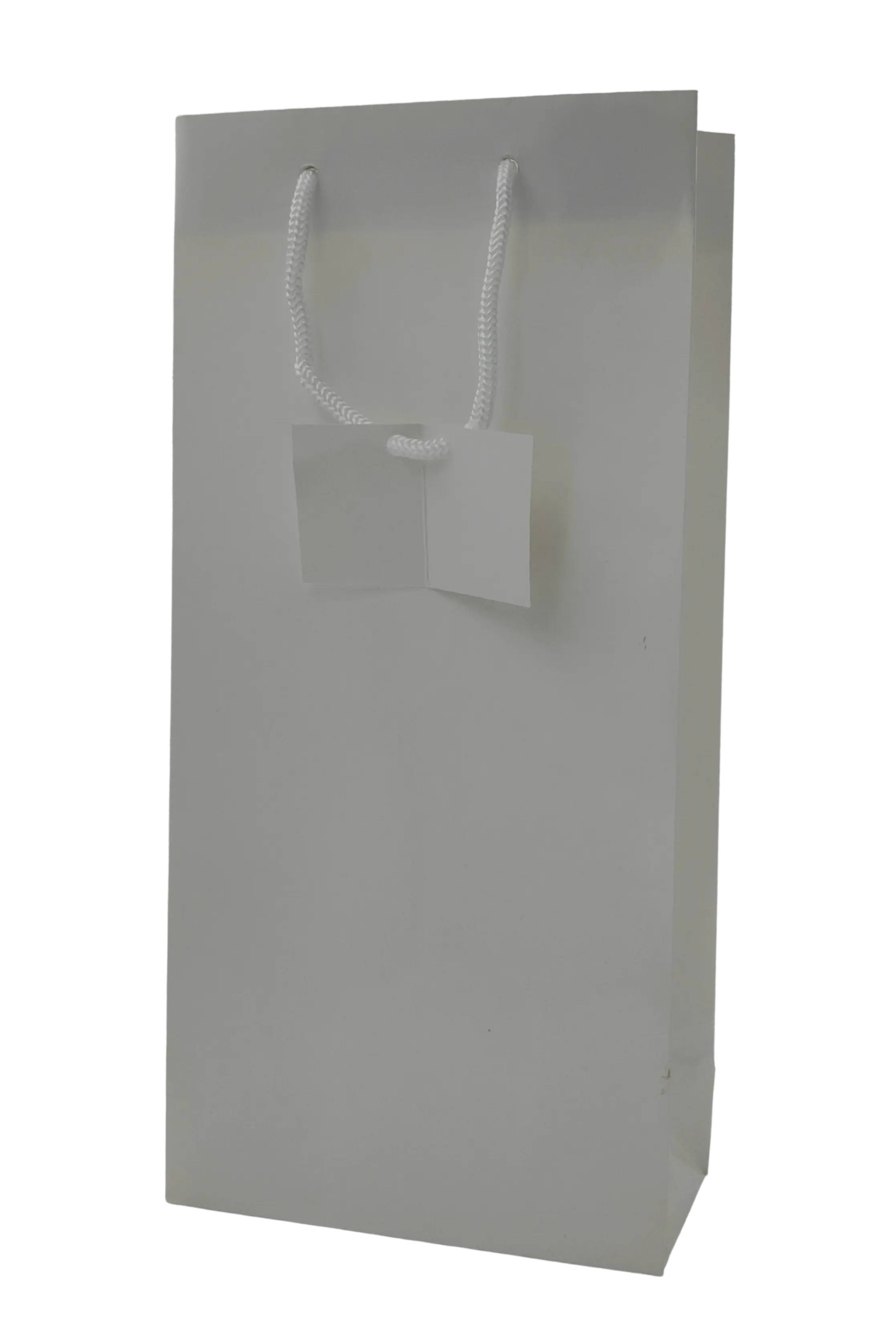 Sac brillant blanc 2 bouteilles