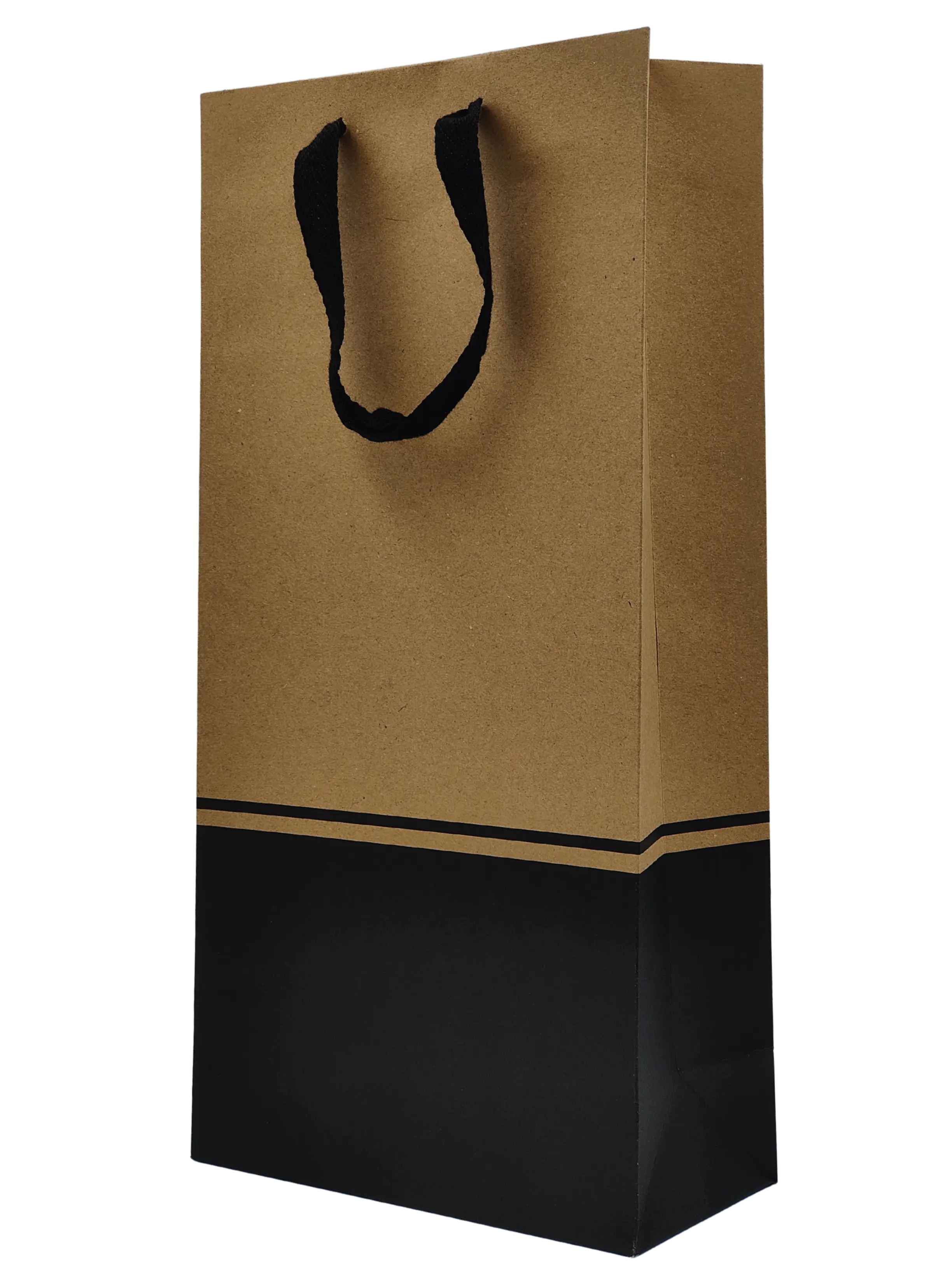 Sac kraft séduction line avec fenêtre 2 bouteilles