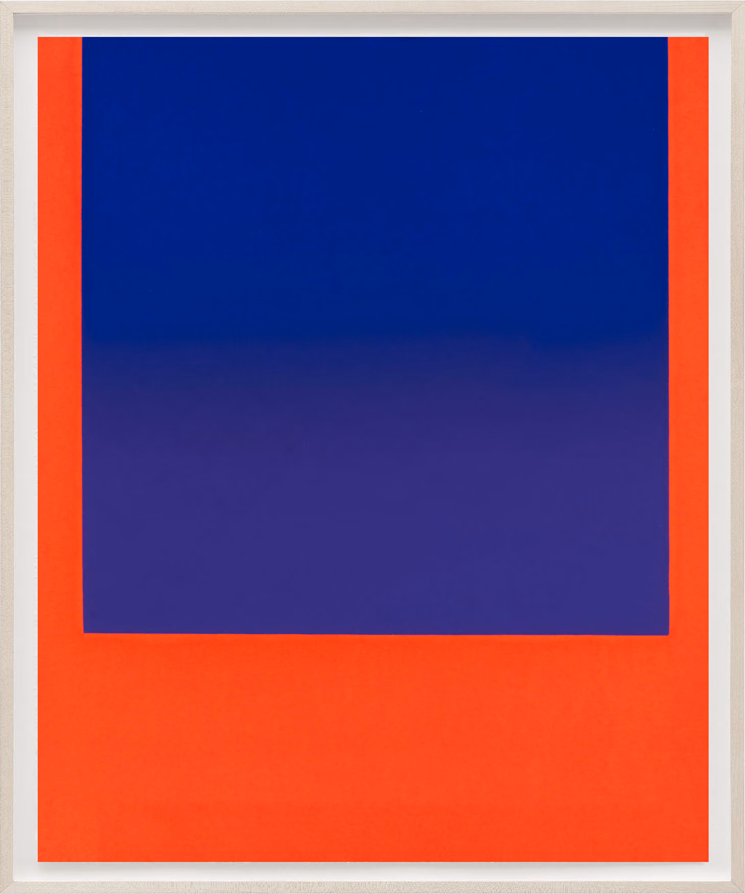 Rupprecht Geiger, aus der Mappe: Zurückgehn Weitergehn Fortgehn, Farbserigraphie auf Karton, 1966