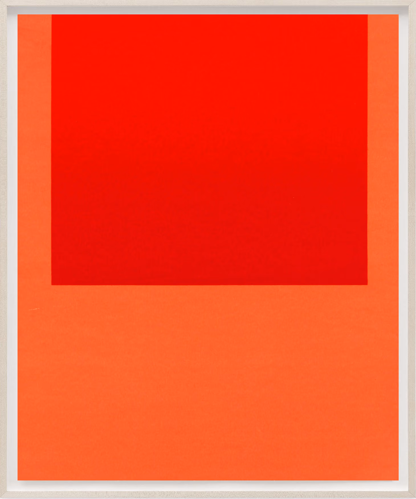 Rupprecht Geiger, aus der Mappe: Zurückgehn Weitergehn Fortgehn, Farbserigraphie auf Karton, 1966