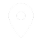 Symbole d'épingle de localisation simple blanc sur fond noir.