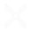 Croix blanche sur fond noir, symbole de fermeture ou suppression.