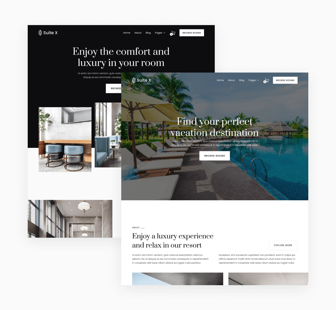 Suite X - 25+ Pages - Hotel Webflow Template