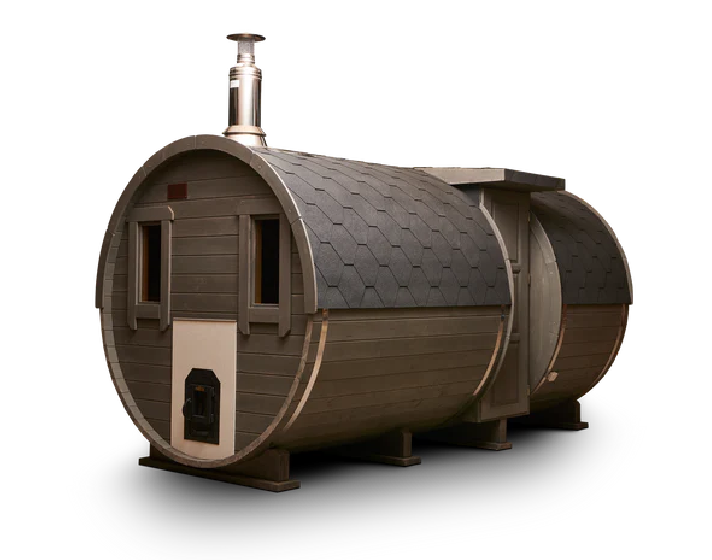 Outdoor sauna. Round model.