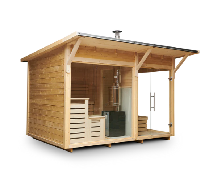 Outdoor sauna. Modern model.