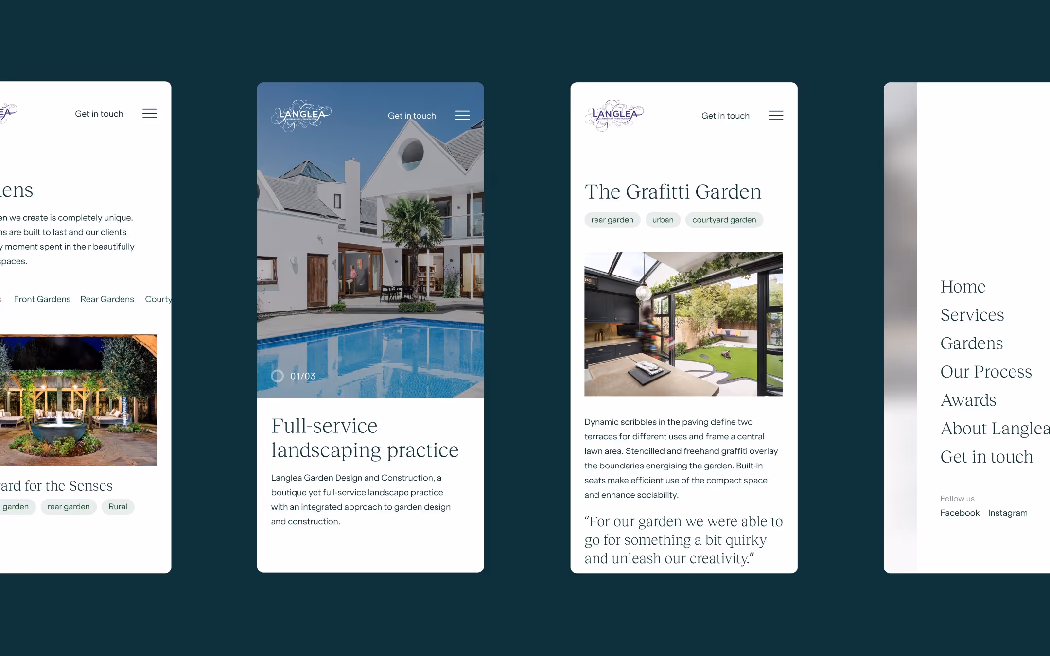 Langlea Gardens Mobile Web Design