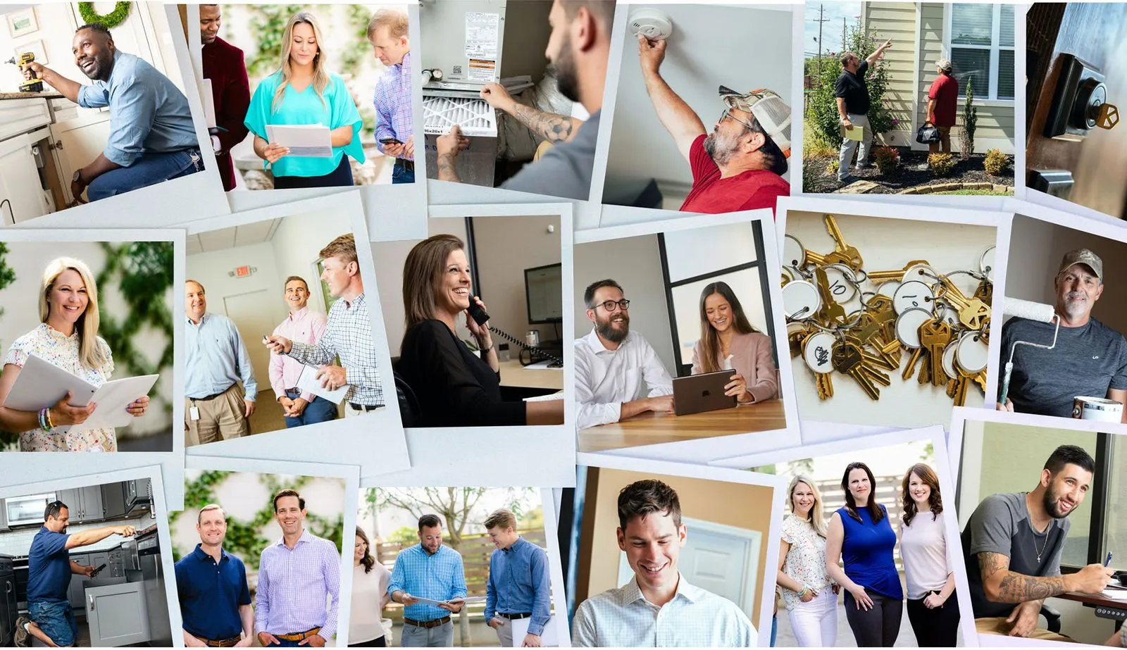 Evernest team members collage, image