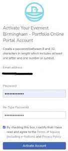 Create password, image