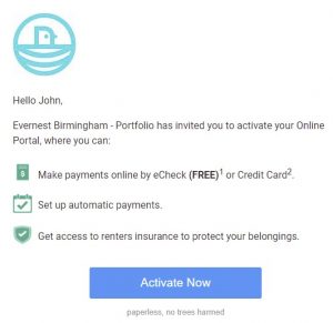 Online invitation, image