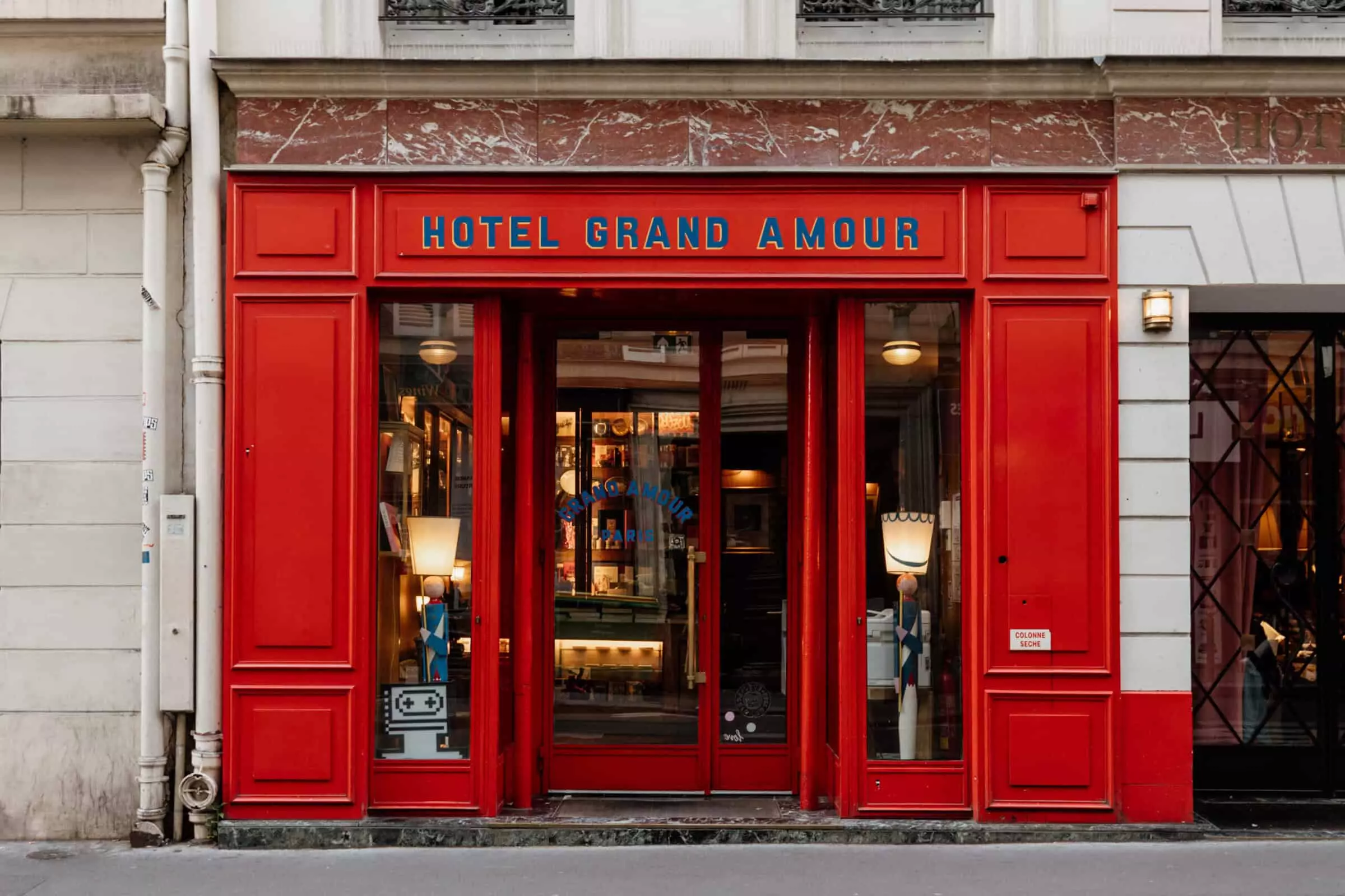 Facade of the Grand Amour Hotel in Paris, Beaumarly House