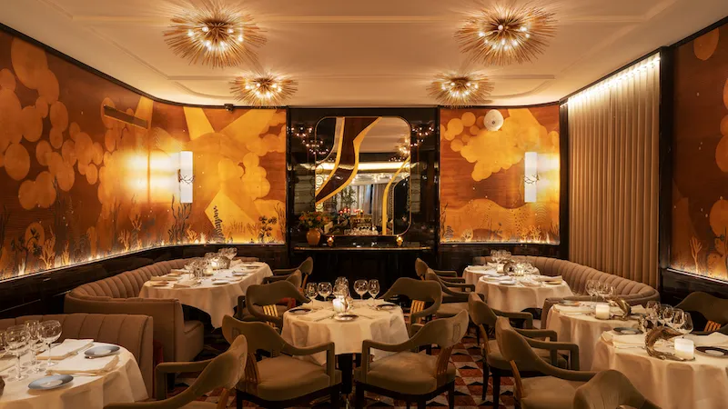 Refined interior of La Maison du Caviar, Maison Beaumarly