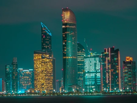 Hong Kong downtown night photo