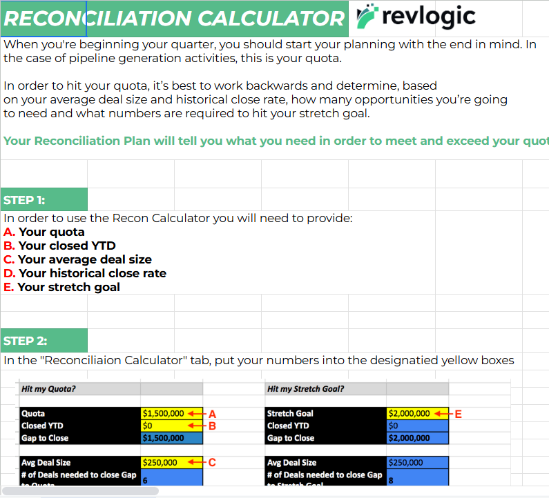 PG reconciliation calculator