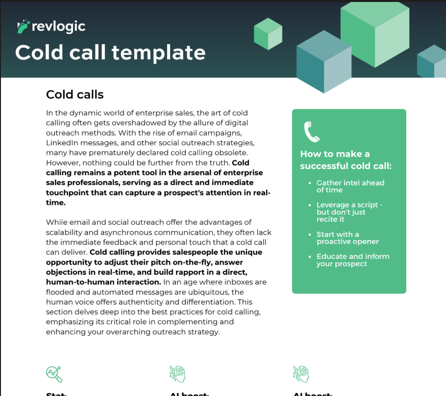 Cold call script template