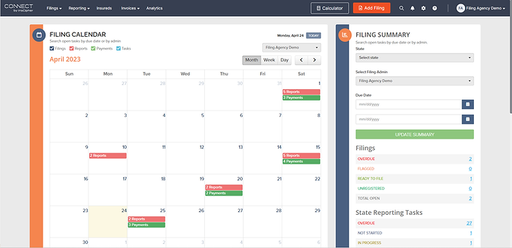 InsCipher Connect Surplus Lines Tax Filing Software