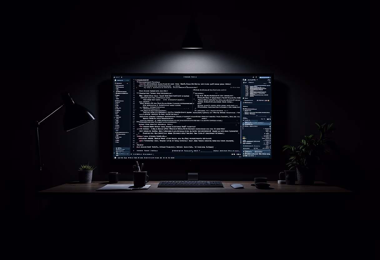 image of complex algorithms on a screen
