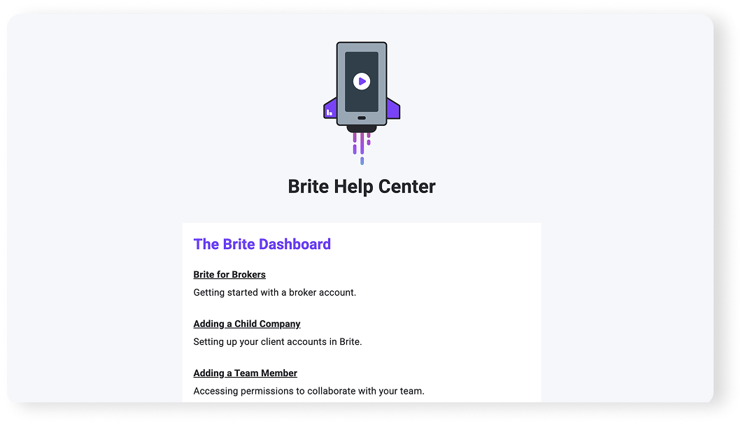 Help center screen
